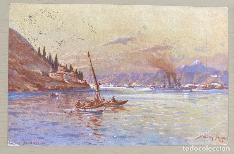 Postales: CPA Turquia 1915 Imperio Otomano Almirante Souchon Dardanelos Kolonial Kriegerdank Cenzura Militar H
