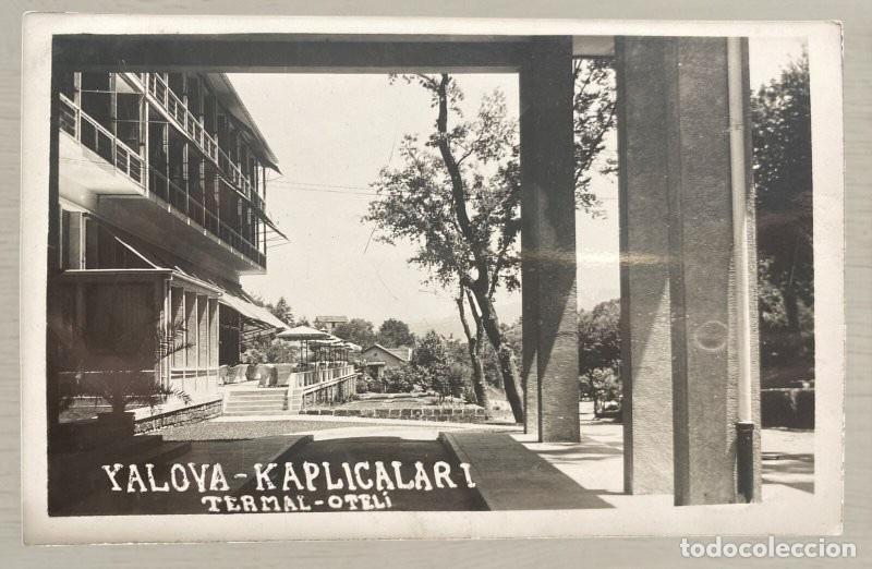 Postales: CPA Turquia 1946 Yalova Hotel Termal a Suiza Tres Sellos Republica Ataturk Inonu Matasellos Istanbul