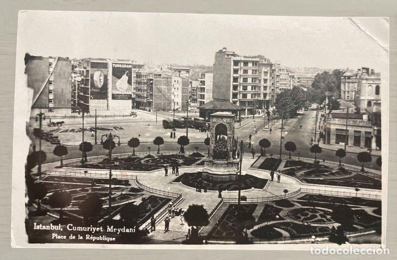 Postales: CPA Turquia 1939 Istanbul Taksim a Suiza Locarno Tres Sellos Ataturk Inonu Matasellos Limpio Histori