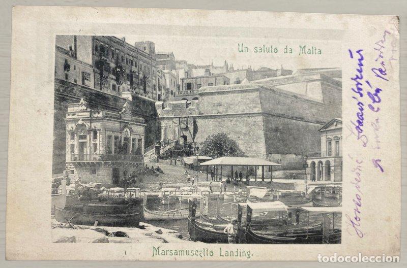 Postales: CPA Historia Postal 1902 Malta Sello Victoria Sobrecarga One Penny Moravia Austria Rara