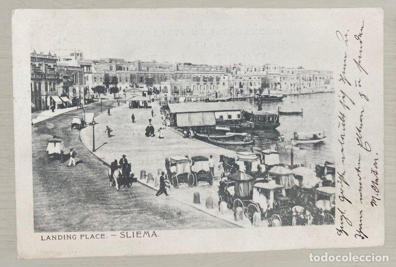 Postales: CPA Historia Postal 1904 Malta Sello Rey Edward VII Alemania Matasellos Ilmenau Violeta