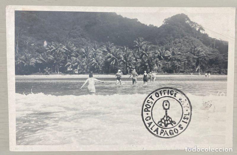 Postales: CPA Ecuador Galapagos 1937 Sello Oficial San Cristobal Correo Noruega a USA