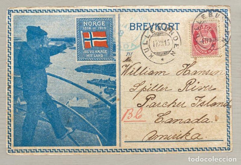 Postales: CPA Noruega 1915 Reverso Carta Escrita Navidad Sorgenfri