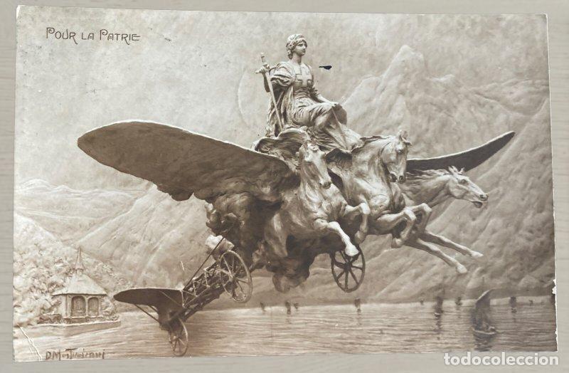 Postales: CPA Suiza 1913 - Carte Officielle Pour l'Aviation Militaire - Sello Helvetia Destino Alemania - Dos