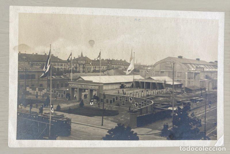 Postales: CPA Suiza Basilea - Schweizer Mustermesse (MUBA) - Vista de la Exposici&oacute;n Feria - Dos Caras