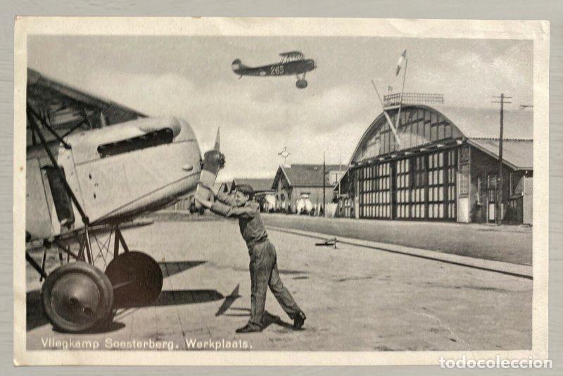 Postales: CPA 1924 Aviaci&oacute;n Militar Soesterberg - Matasellos Utrecht Station a Nieuwstadt
