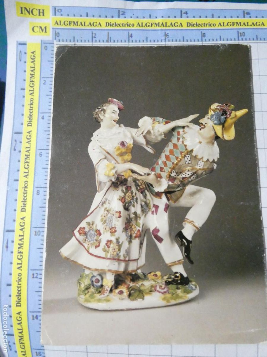 Postales: POSTAL DE PA&Iacute;SES BAJOS HOLANDA. AMSTERDAM RIJKSMUSEUM ARLEQUIN Y COLOMBINE BAILANDO PORCELANA. 2759
