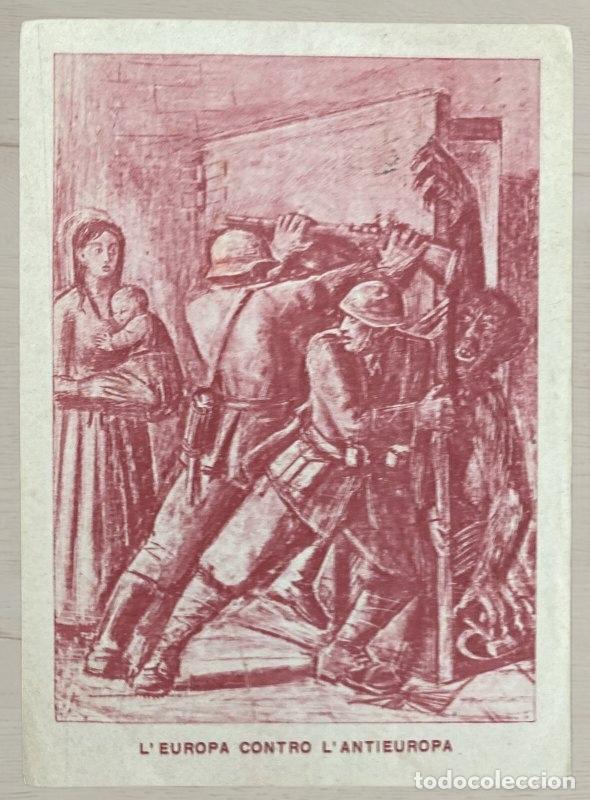 Postales: CPA 1941 Propaganda L'Europa Antieuropa - Correo Militar 1 Regg Artiglieria d'Armata PM 20