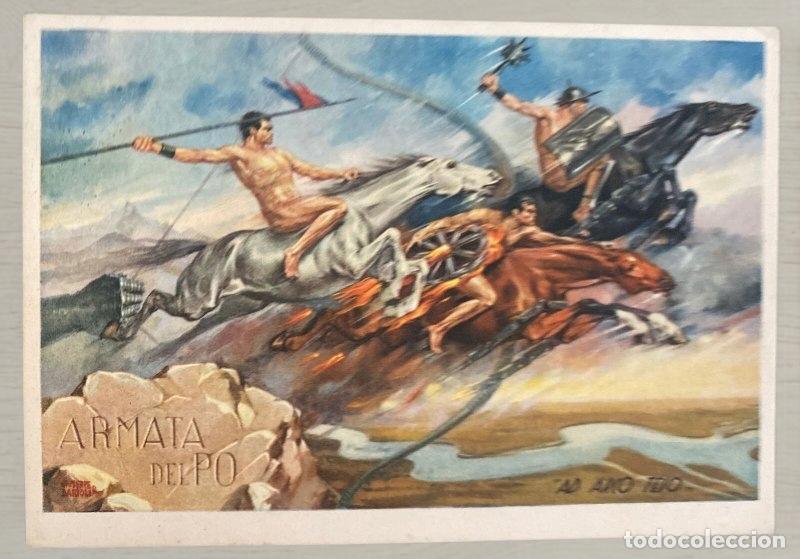 Postales: CPA 1941 Armata del Po - Correo Militar al Segretario Federale di Vicenza - XIX P.M.