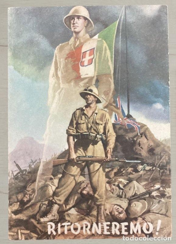Postales: CPA 1942 Propaganda Gino Boccasile Ritorneremo - Correo Militar Batall&oacute;n Alpini Val Natisone