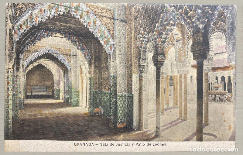 Postales: CPA Granada - Reverso Circulado de Granada a Canad&aacute; 1910 - Sello Alfonso XIII - Texto en Ingl&eacute;s Elog