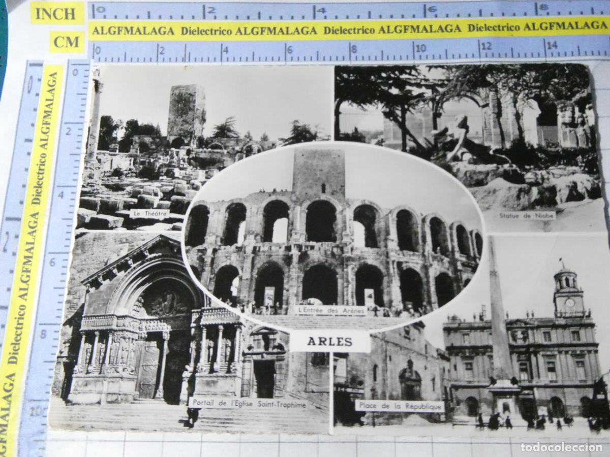 Postales: POSTAL DE FRANCIA. ARLES. ARENAS PLAZA TOROS. TEATRO, ESTATUA NIOBE, PLAZA REP&Uacute;BLICA 1638