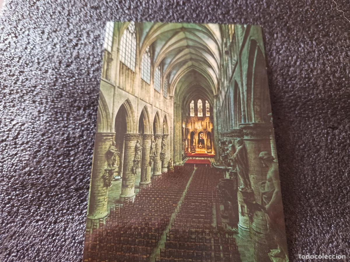 Postales: bruselas, catedral san michel, nave central