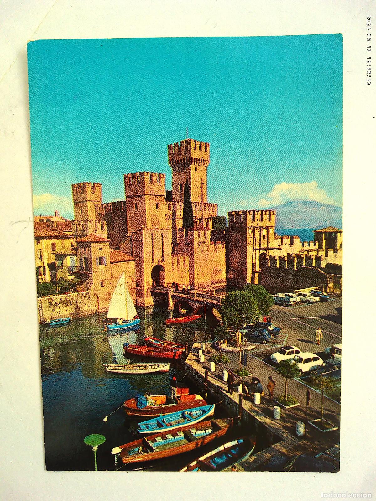 Postales: POSTAL DE LAGO DI GARDA , SIMIONE ( ITALIA ): CASTILLO SCALIGERO . A&Ntilde;OS 60