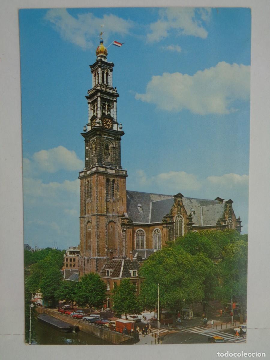 Cartoline: POSTAL DE AMSTERDAM ( HOLANDA - PAISES BAJOS ): TORRE MONTELBAAN . A&Ntilde;OS 60