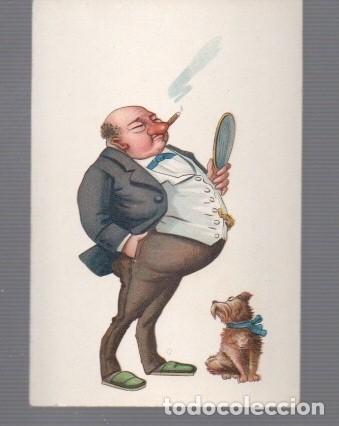 Postales: POSTAL DE HUMOR EDITOR EN ALEMANIA CABALLERO DE BUENA VIDA SIN ESTAR ESCRITA