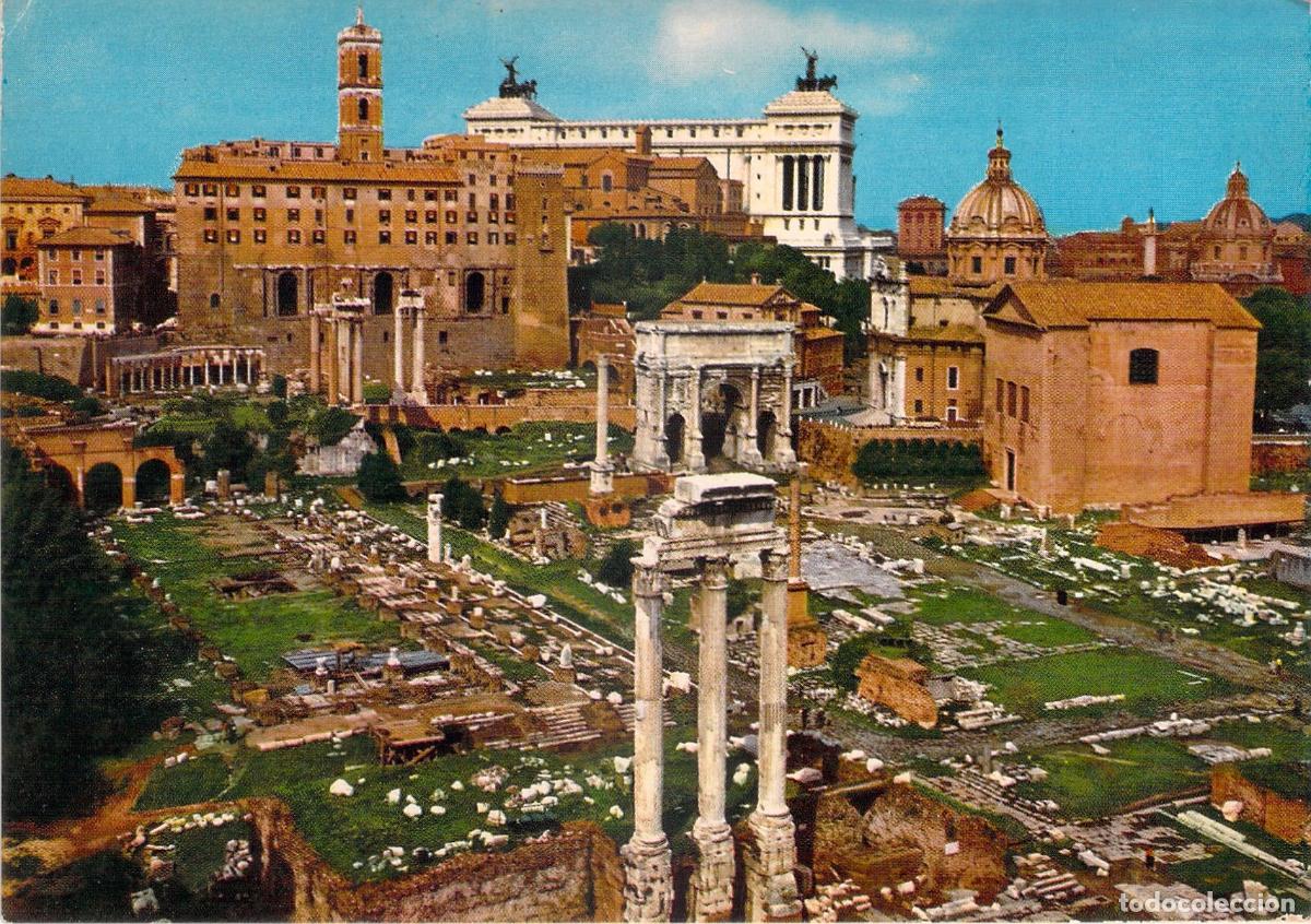 Postales: Postal del Foro Romano en Roma, Italia
