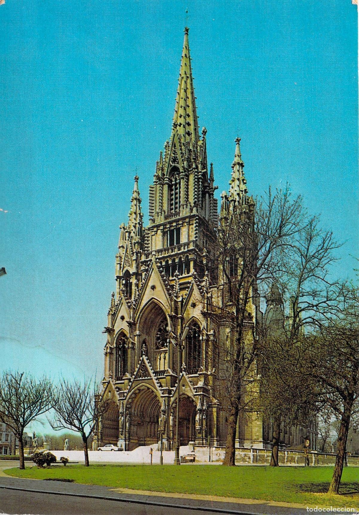 Postales: Postal de la Iglesia de Nuestra Se&ntilde;ora de Laeken en Bruselas