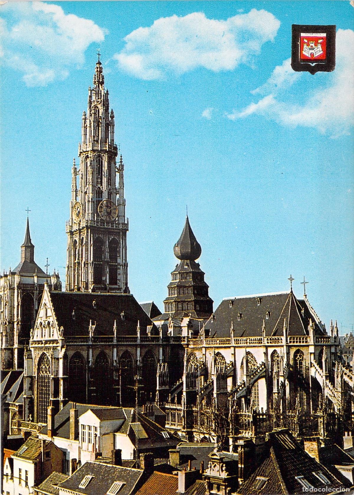 Postales: Postal de la Catedral de Nuestra Se&ntilde;ora en Amberes, B&eacute;lgica