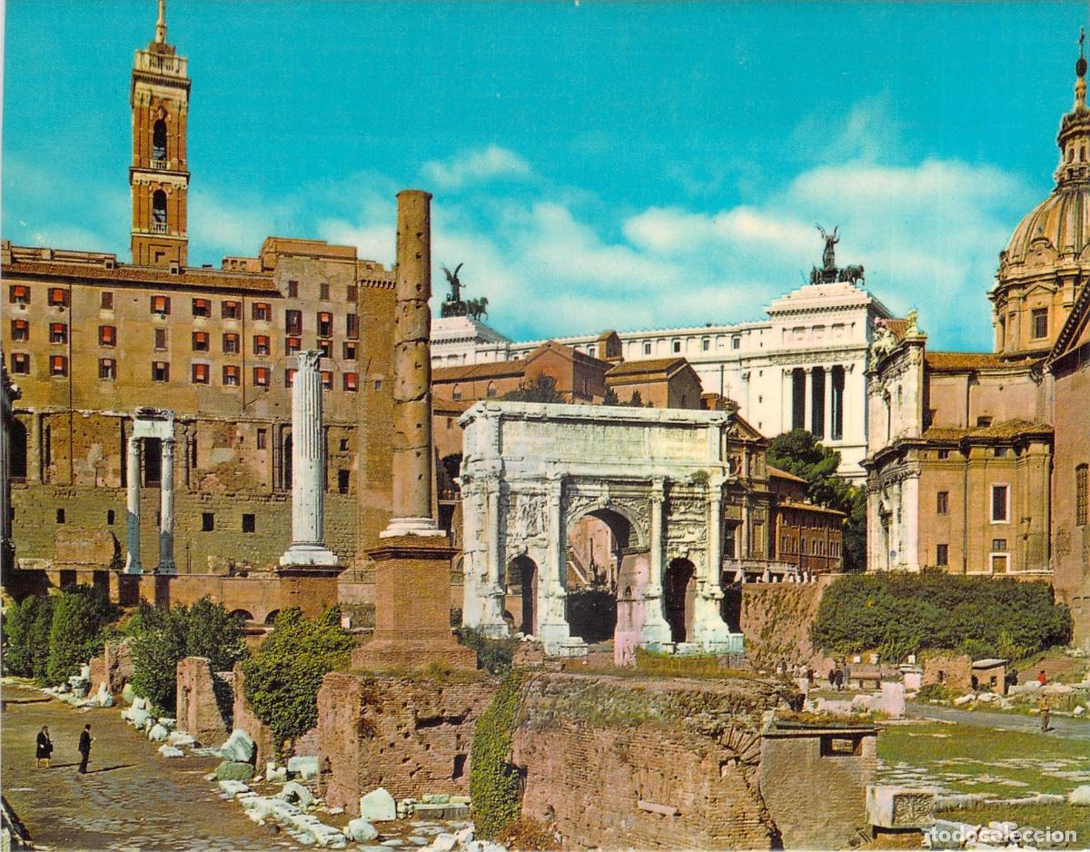 Postales: Postal de Roma - Vista del Foro Romano y Arco de Septimio Severo