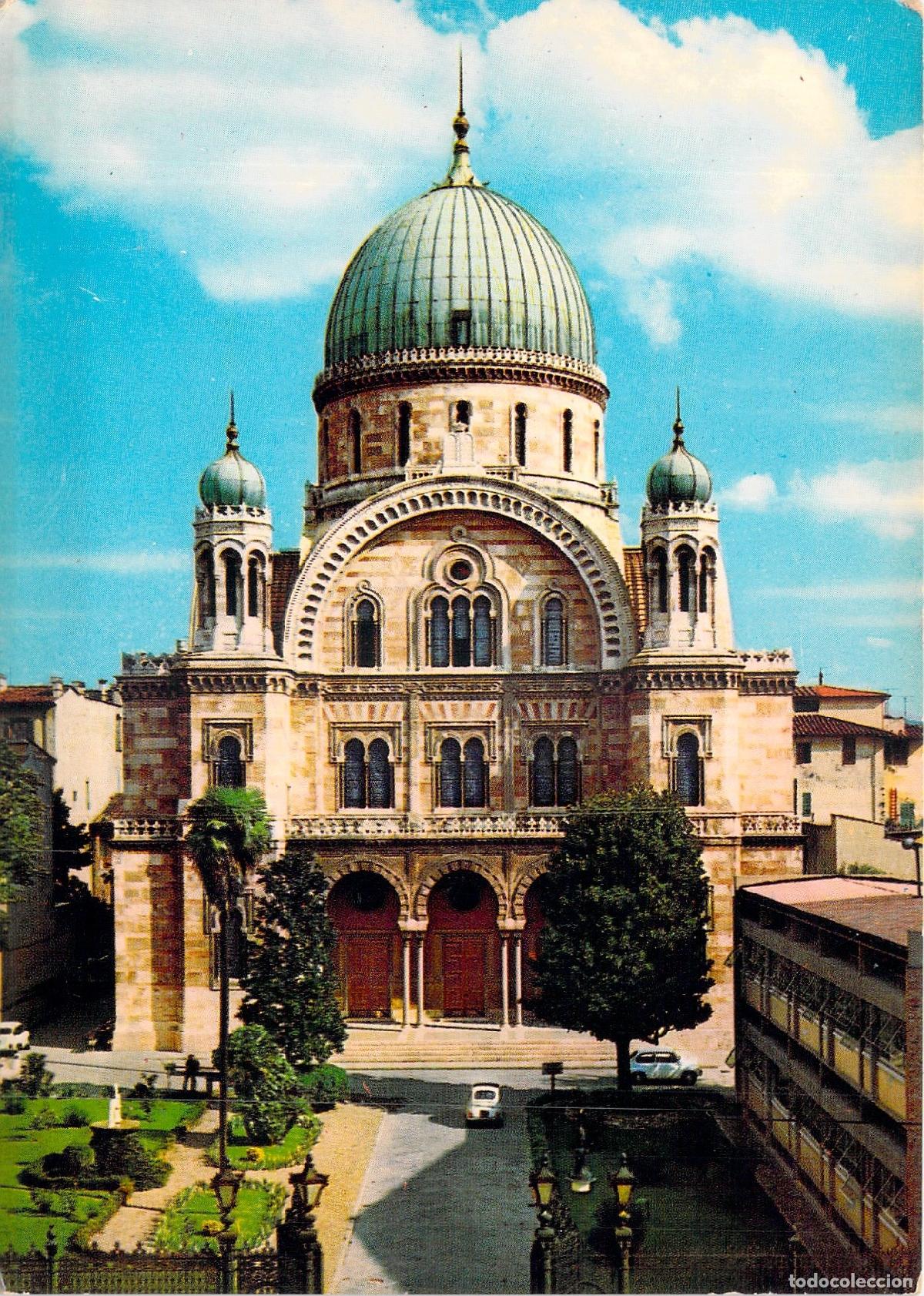 Postales: Postal de la Gran Sinagoga de Florencia, Italia