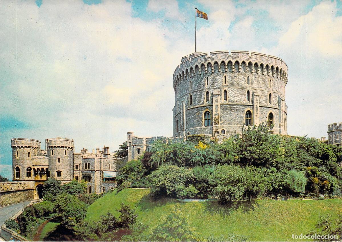 Postales: Postal del Castillo de Windsor, Puerta Normanda y Torre Redonda
