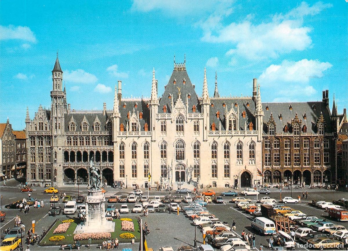 Postales: Postal de Brujas B&eacute;lgica Plaza del Mercado y Palacio Provincial
