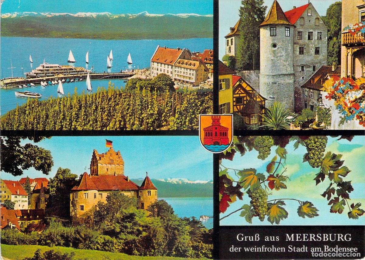 Postales: Postal de Meersburg Lago Constanza Alemania Castillo y Vi&ntilde;edos
