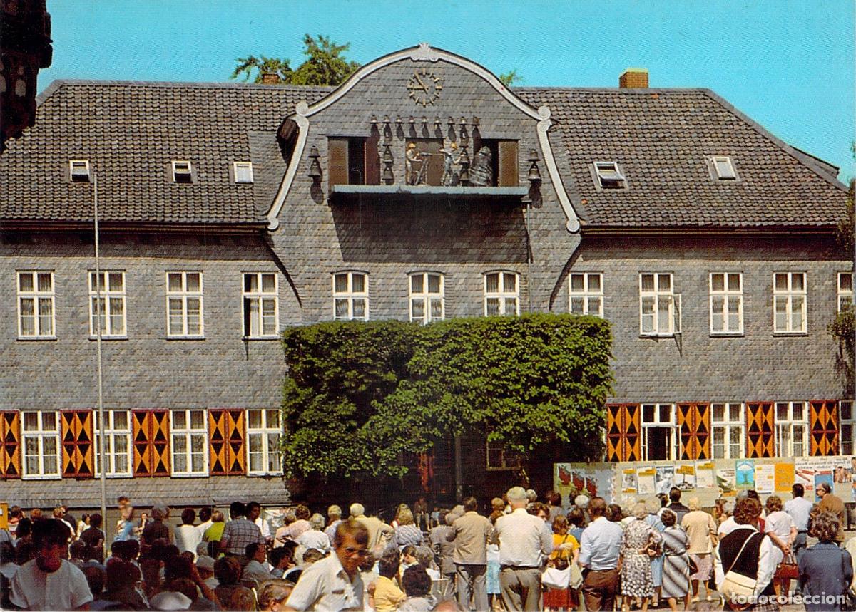 Postales: Postal de Goslar Harz Alemania Glockenspiel en la Plaza del Mercado