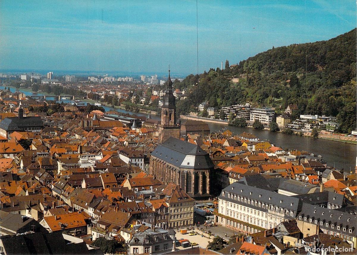 Postales: Postal de Heidelberg: Vista Panor&aacute;mica desde el Castillo al R&iacute;o Neckar