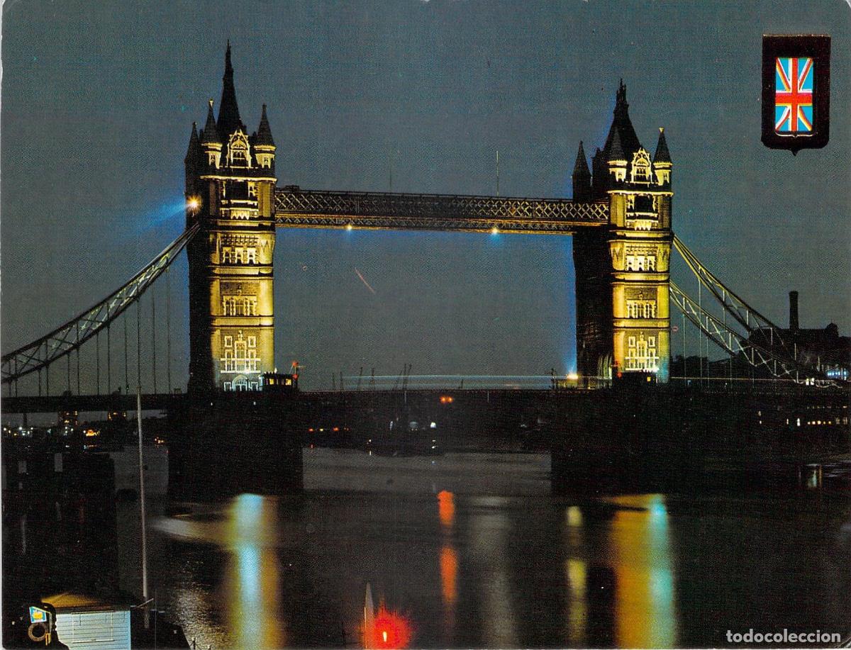Postales: Postal de Londres: Vista Nocturna del Puente de la Torre