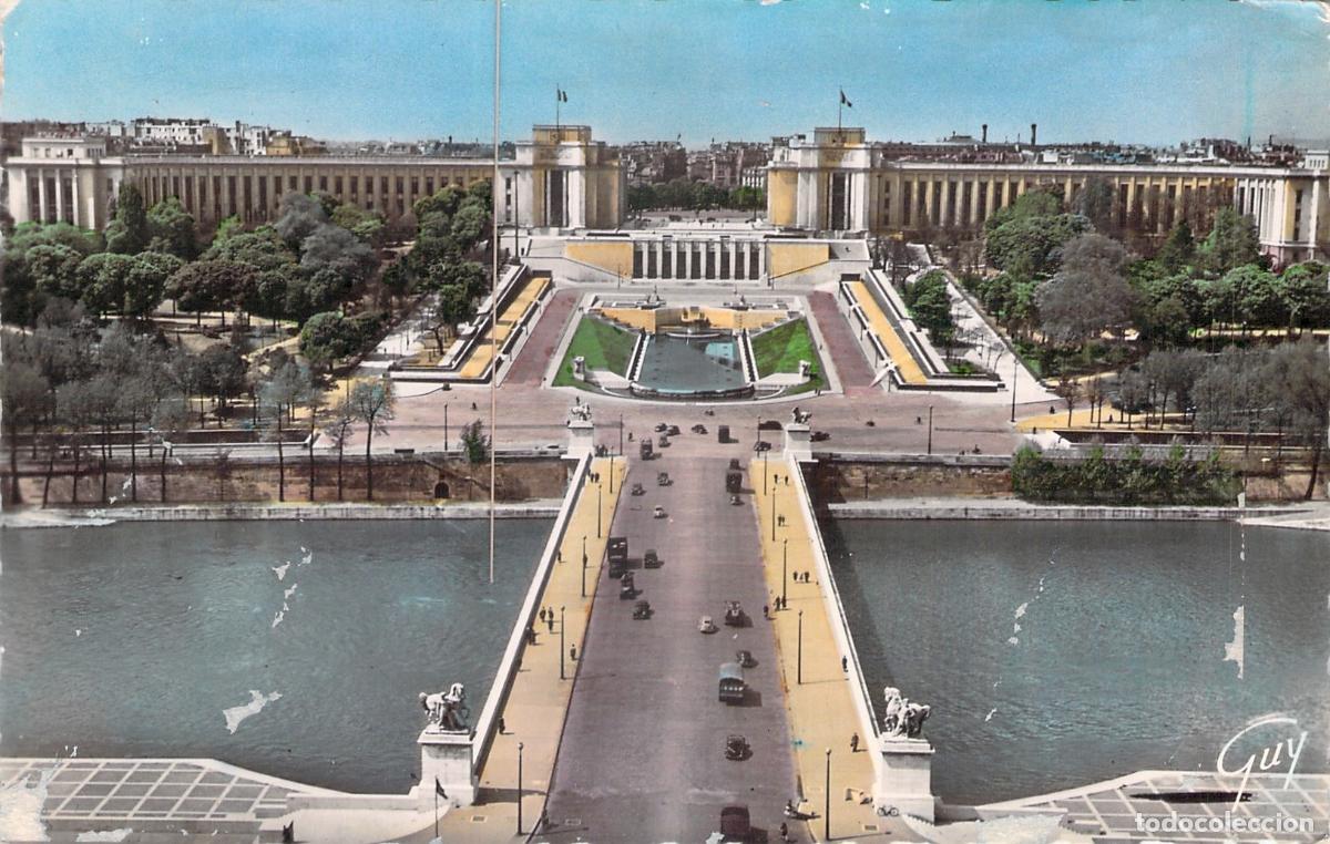 Postales: Postal de Par&iacute;s: Pont d'I&eacute;na y el Palacio de Chaillot