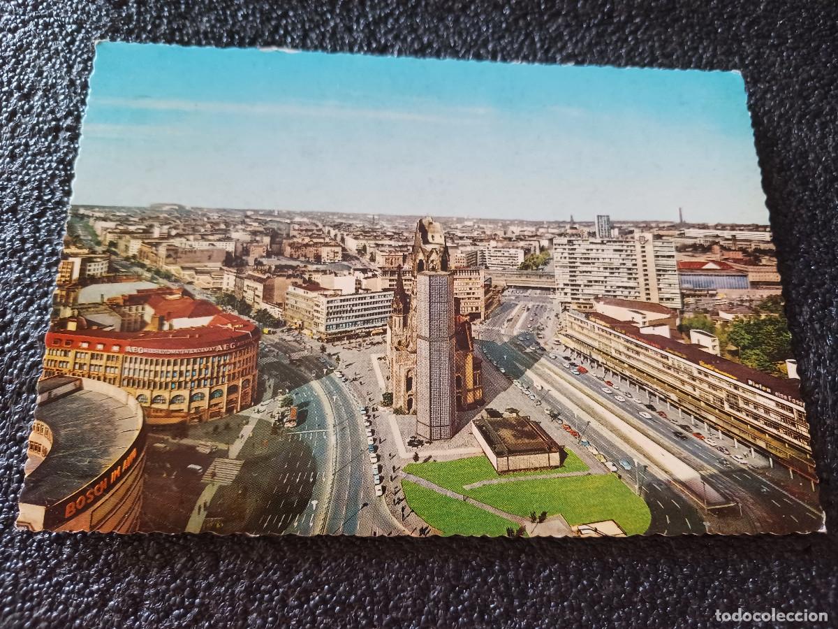 Postales: berlin, europa center, monumento al kaiser guillermo, circulada 1966