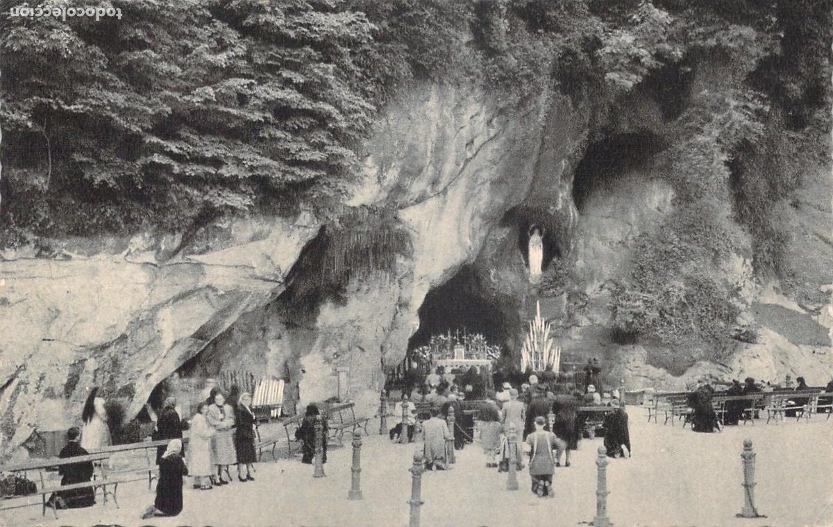 Postales: Postal de la Gruta Milagrosa de Lourdes, Francia