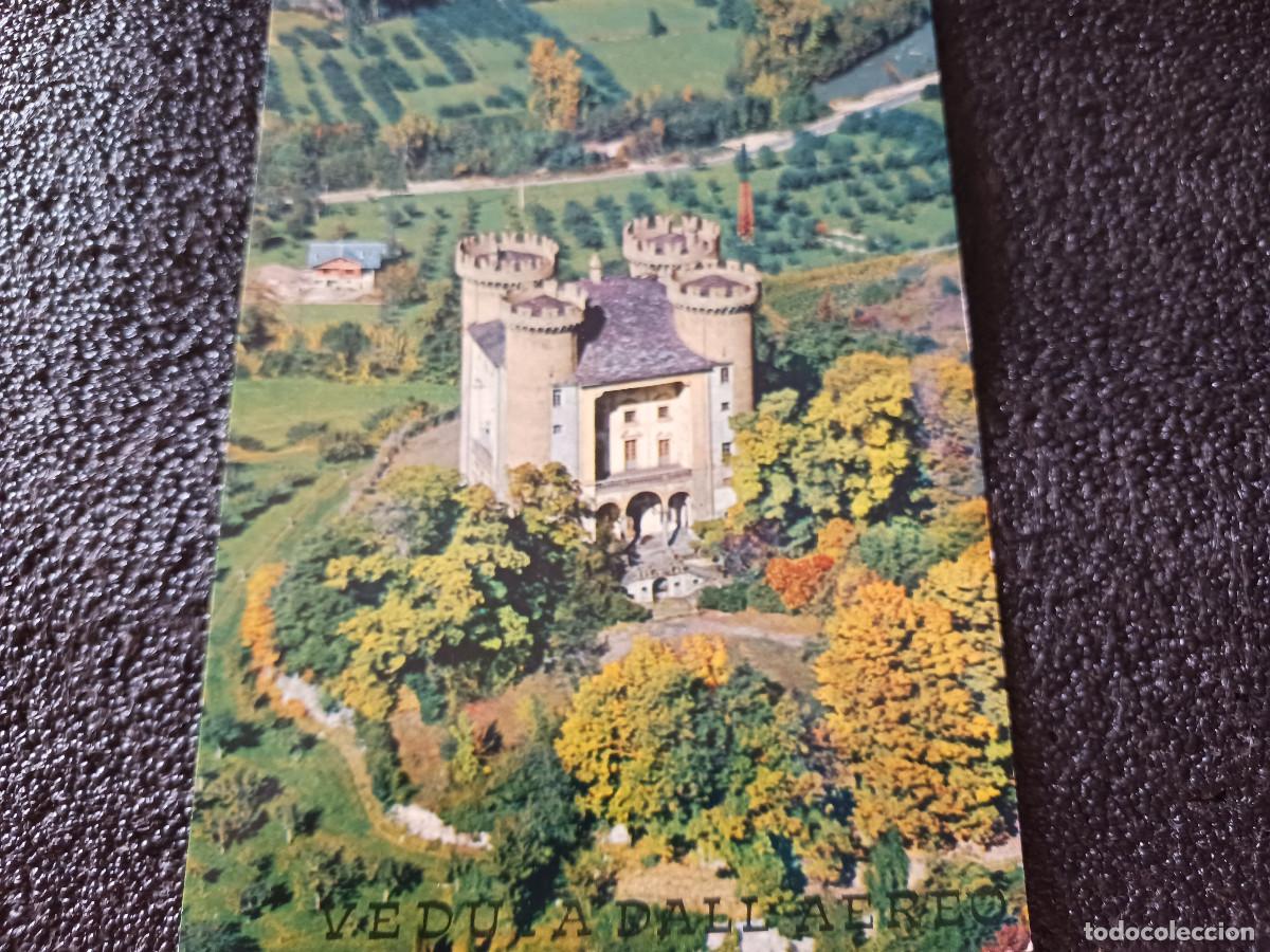 Postales: valle de aosta, veduta aerea del castelo di aymavilles