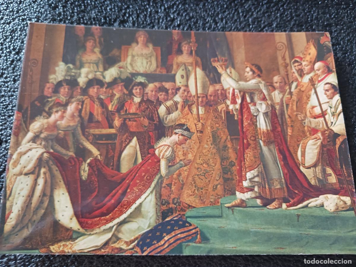 Postales: la coronacion de napoleon, museo del louvre