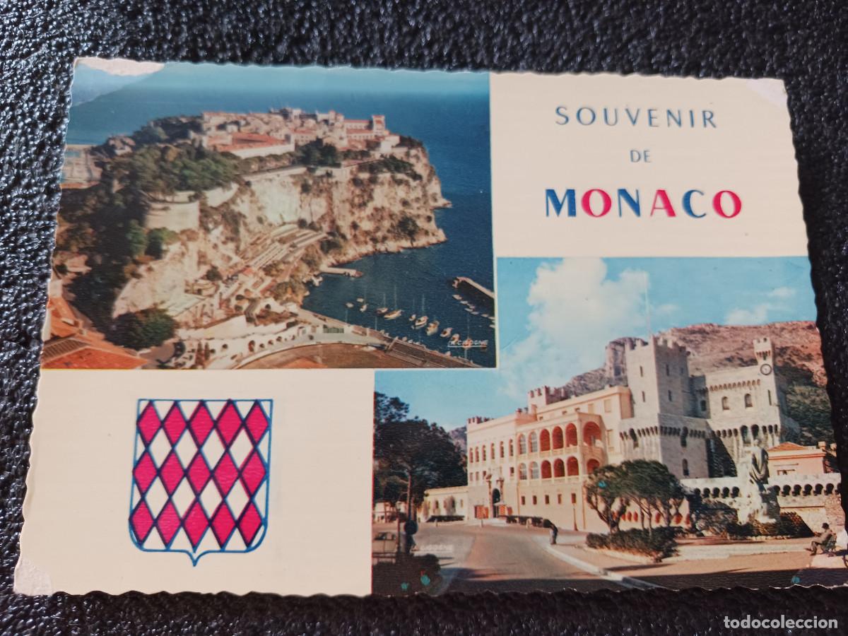 Postales: souvenir de monaco, con sello 1956