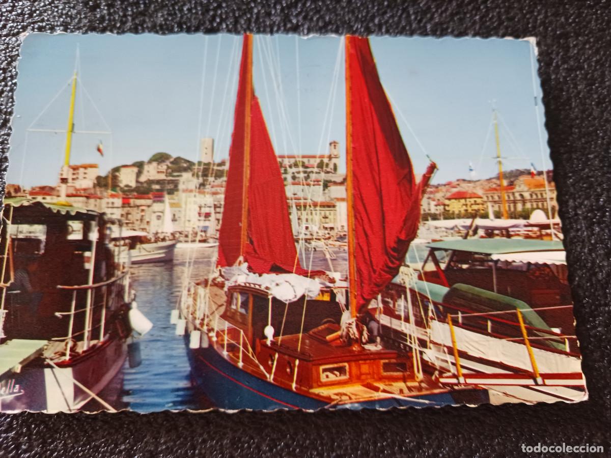 Postales: 89 cannes, le suquet vu du port, circulada 1959