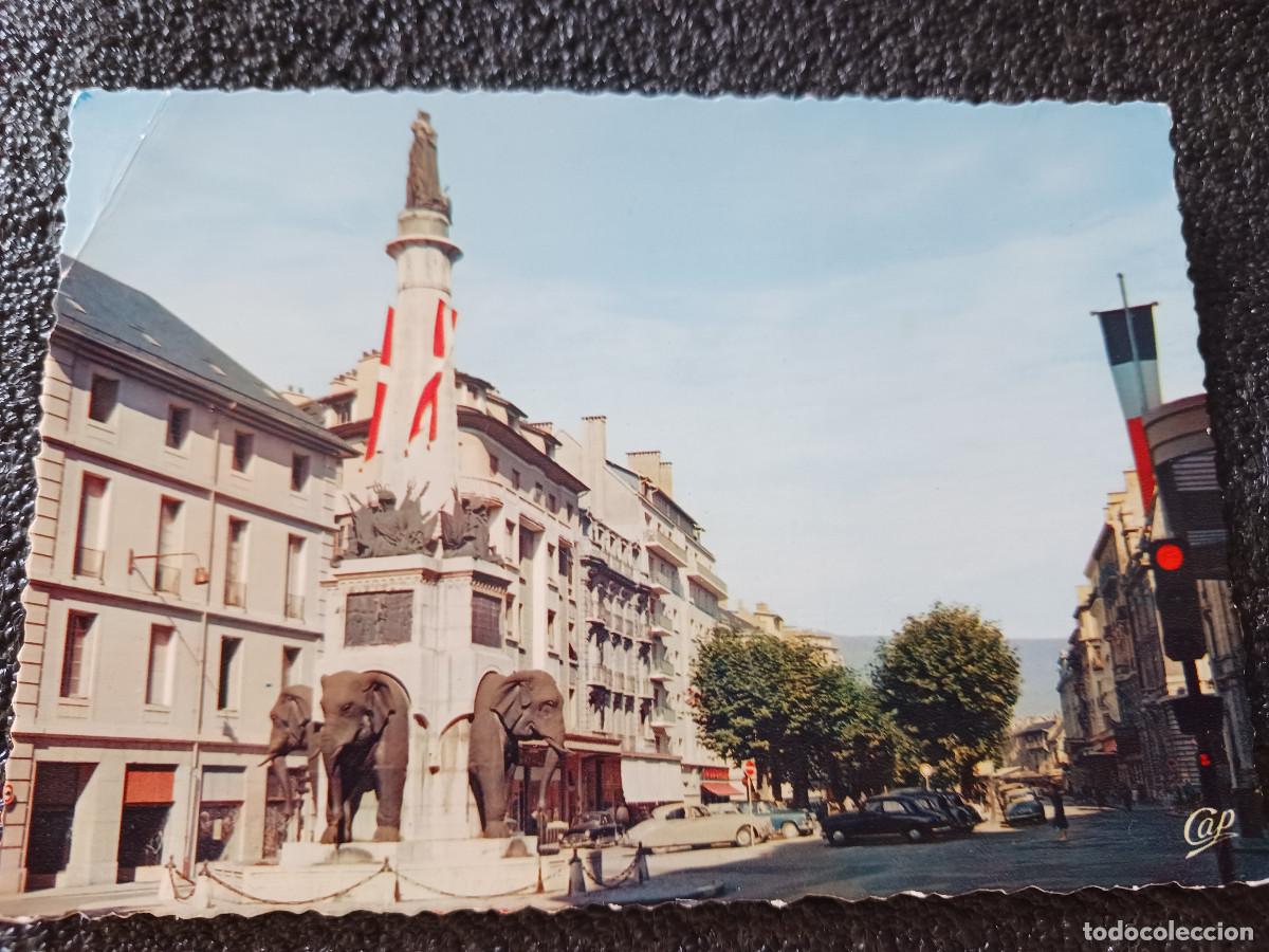 Postales: chambery, la fontaine des 4, place des elephants, escrita 1957