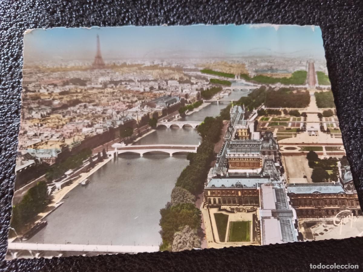Postales: en avion sur paris, circulada 1958