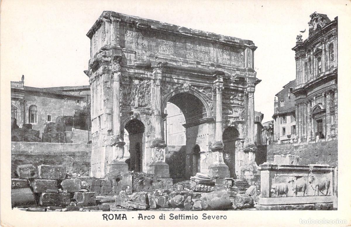 Postales: Postal de Roma - Arco de Septimio Severo en el Foro Romano