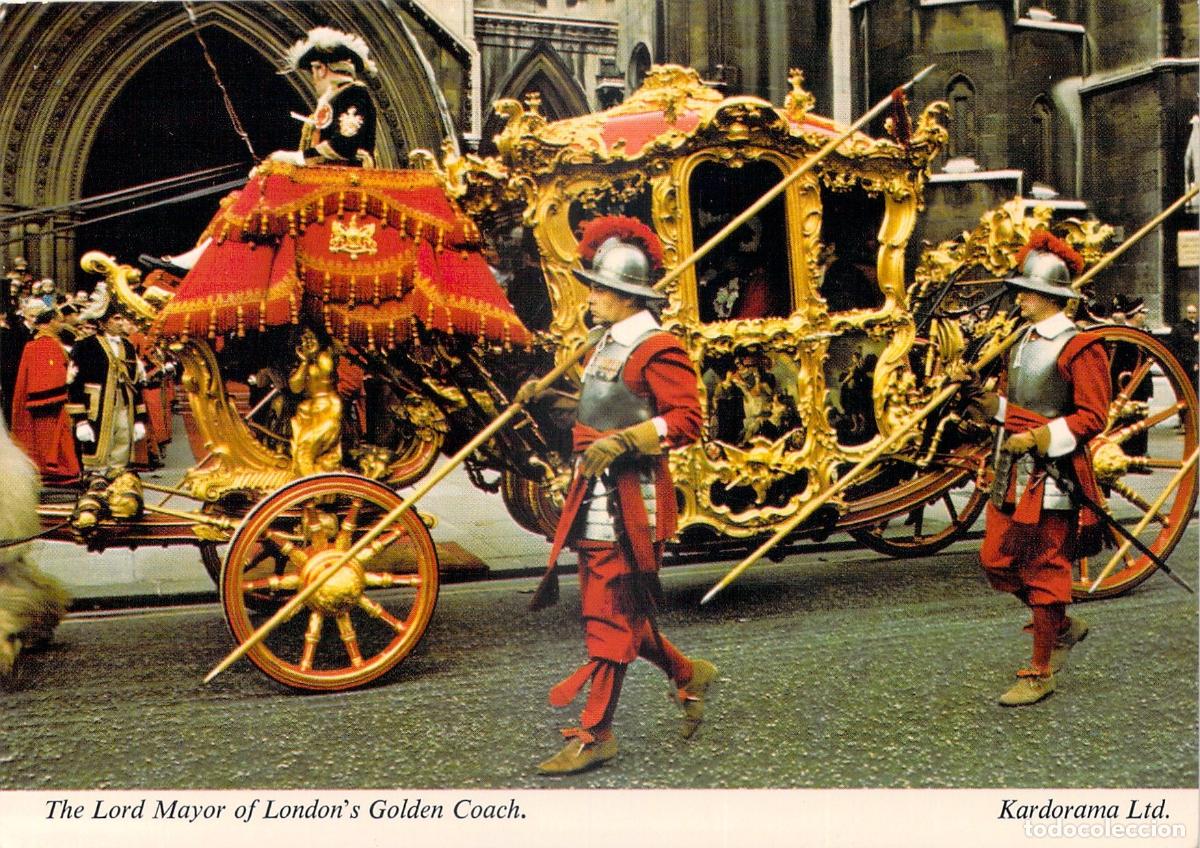 Postales: Postal de la Carroza Dorada del Lord Mayor de Londres