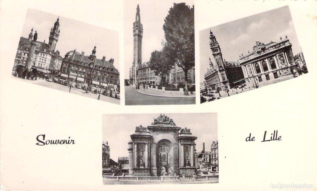Postales: Postal de Lille, Francia con Vistas de Monumentos Emblem&aacute;ticos