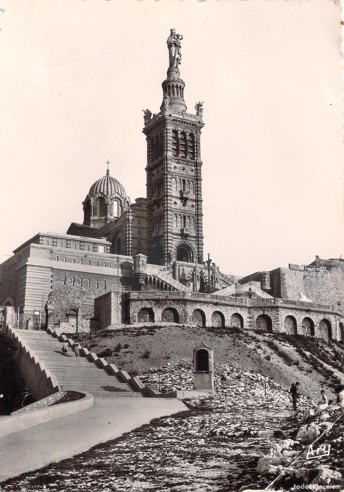 Postales: Postal de la Bas&iacute;lica de Notre-Dame-de-la-Garde en Marsella
