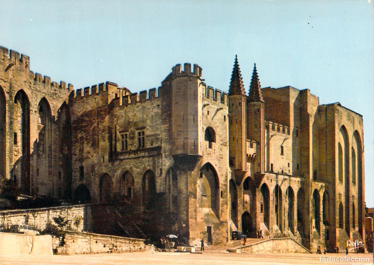 Postales: Postal del Palacio de los Papas en Avignon, Francia