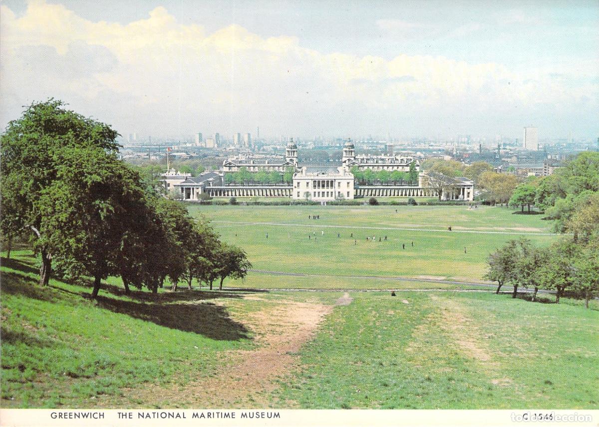 Postales: Postal de Greenwich y el Museo Mar&iacute;timo Nacional de Londres