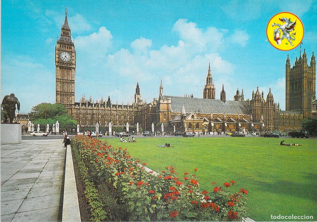 Postales: Postal de Londres con Parliament Square y Big Ben