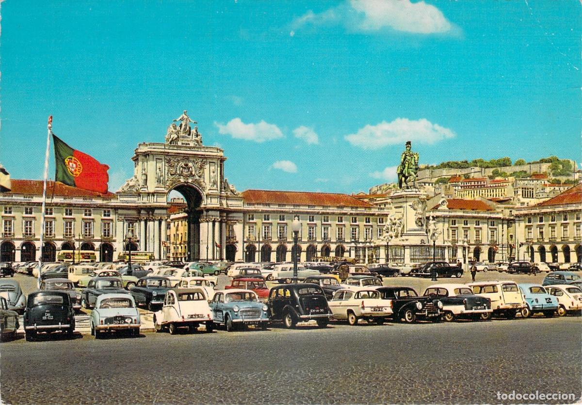 Postales: Postal de la Pra&ccedil;a do Com&eacute;rcio en Lisboa, Portugal