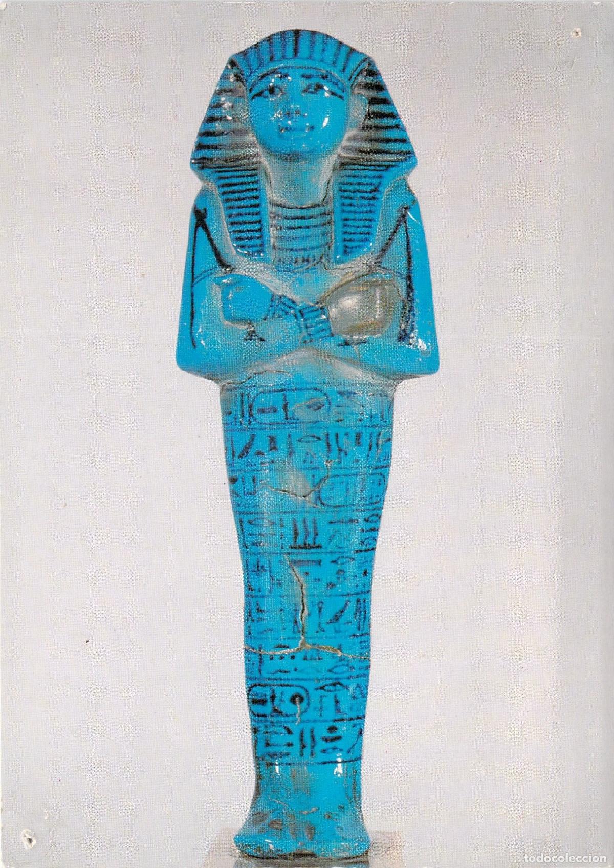 Postales: Postal del Oushebti del Rey Seti I en el Museo del Louvre