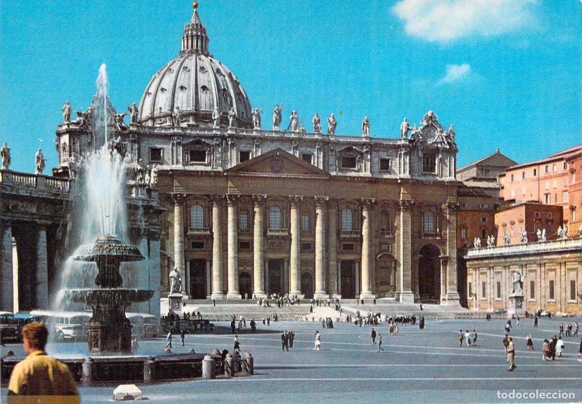 Postales: Postal de la Plaza de San Pedro en Roma